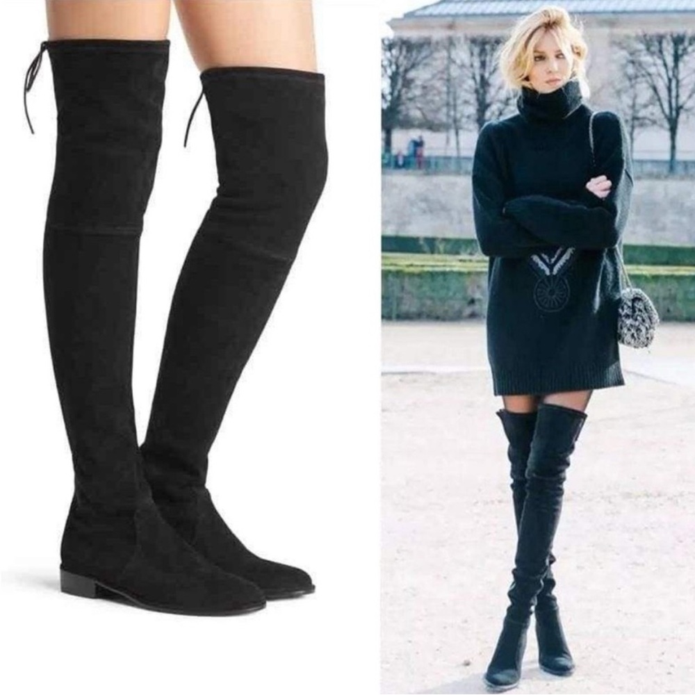 Unisa Gray Suede Over-the-Knee Boots